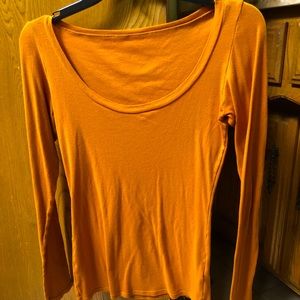 Pumpkin orange long sleeve shirt